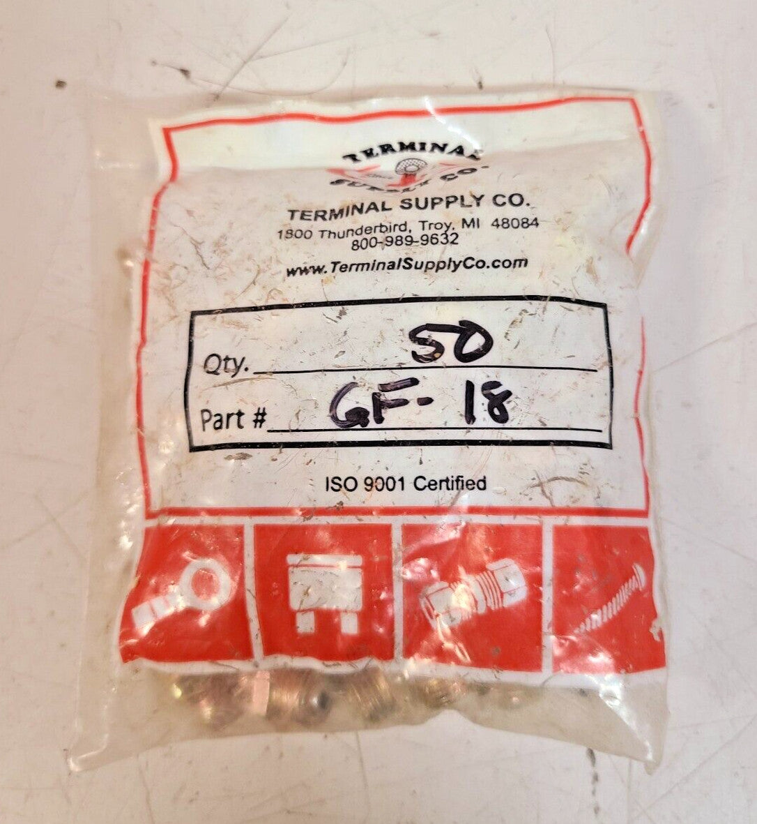 50 Qty. of Terminal Supply 1/8" Pipe Thread Grease Fittings GF-18 (50 Qty)