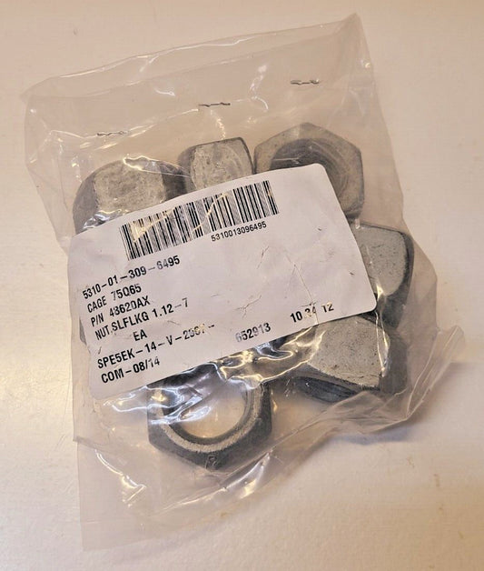 8 Quantity of Lock Nuts SLFLKG 1.12-7 | 48620AX | CAGE 75Q65  (8 Qty)