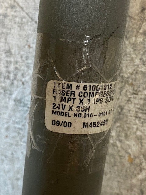 Central Riser Compressor 61001012.000 | 1 MPT x 1 IPS SDR11 | 24V x 36H M452420