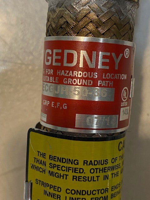 OZ/Gedney ECGJH-50-36 | 1/2 Bronze Braid Flexible Conduit Coupling 42" Long
