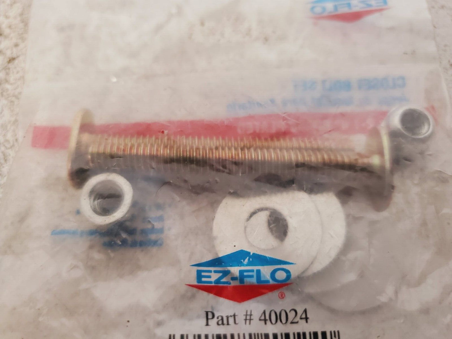 5 Quantity of EZ-FLO Closet Bolt Set 1/4" x 2-1/4" Brass Plated 40024 (5 Qty)