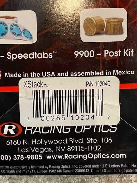 2 Quantity of Racing Optics Laminated Tearoffs XStack 10-Layer 10204C (2 Qty)