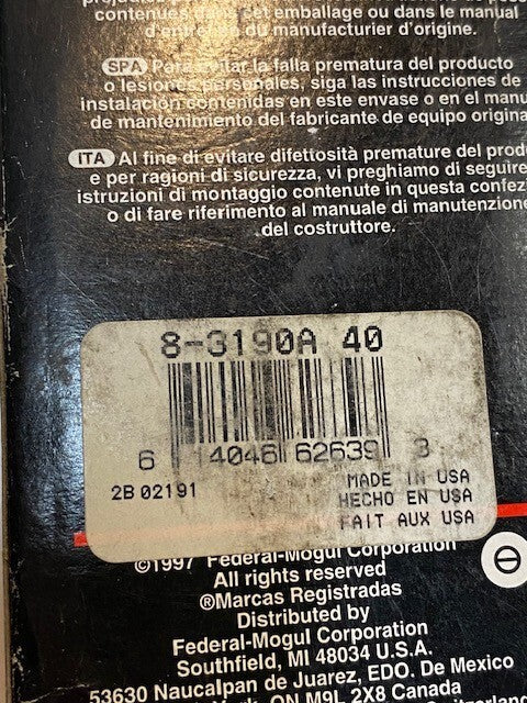 Federal Mogul Engine Connecting Rod Bearing Set 8-3190A-40 | 8-3190A