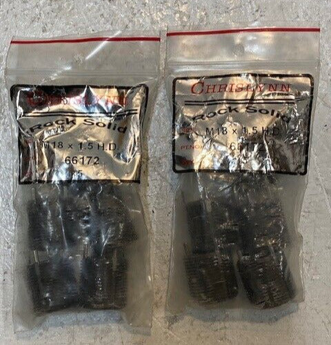 2 Qty of Chrislynn 66172 Rock Solid Insert M18 x 1.5 H.D. (2 Packs of 5 Pieces)