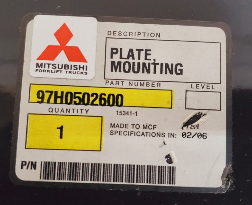 Mitsubishi Forklift Trucks Plate Mounting 97H0502600