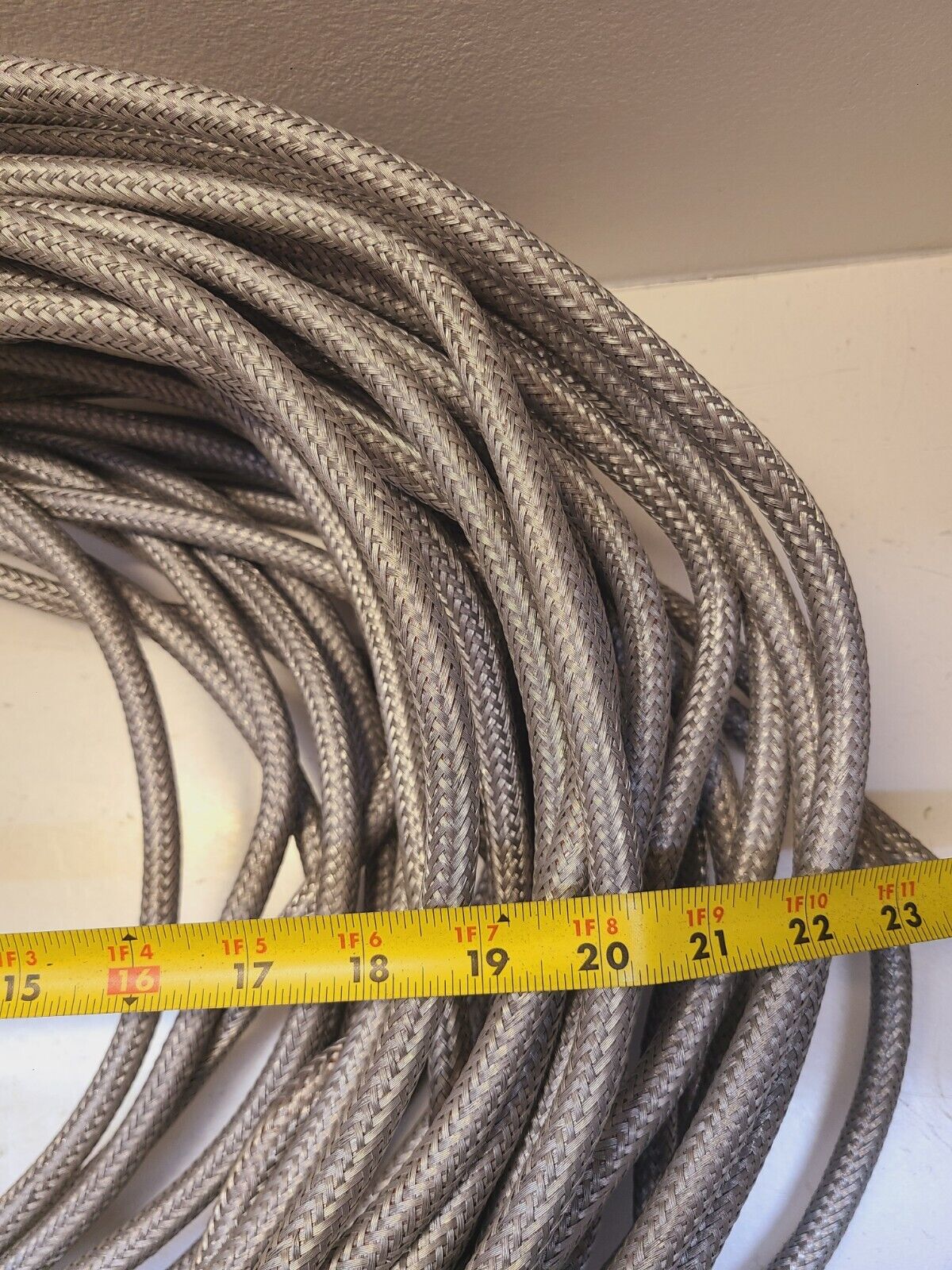 20 Lbs of 304 Braided Cable Sleeving & Wire 1/2" Thickness 2 conductors (20 Lbs)