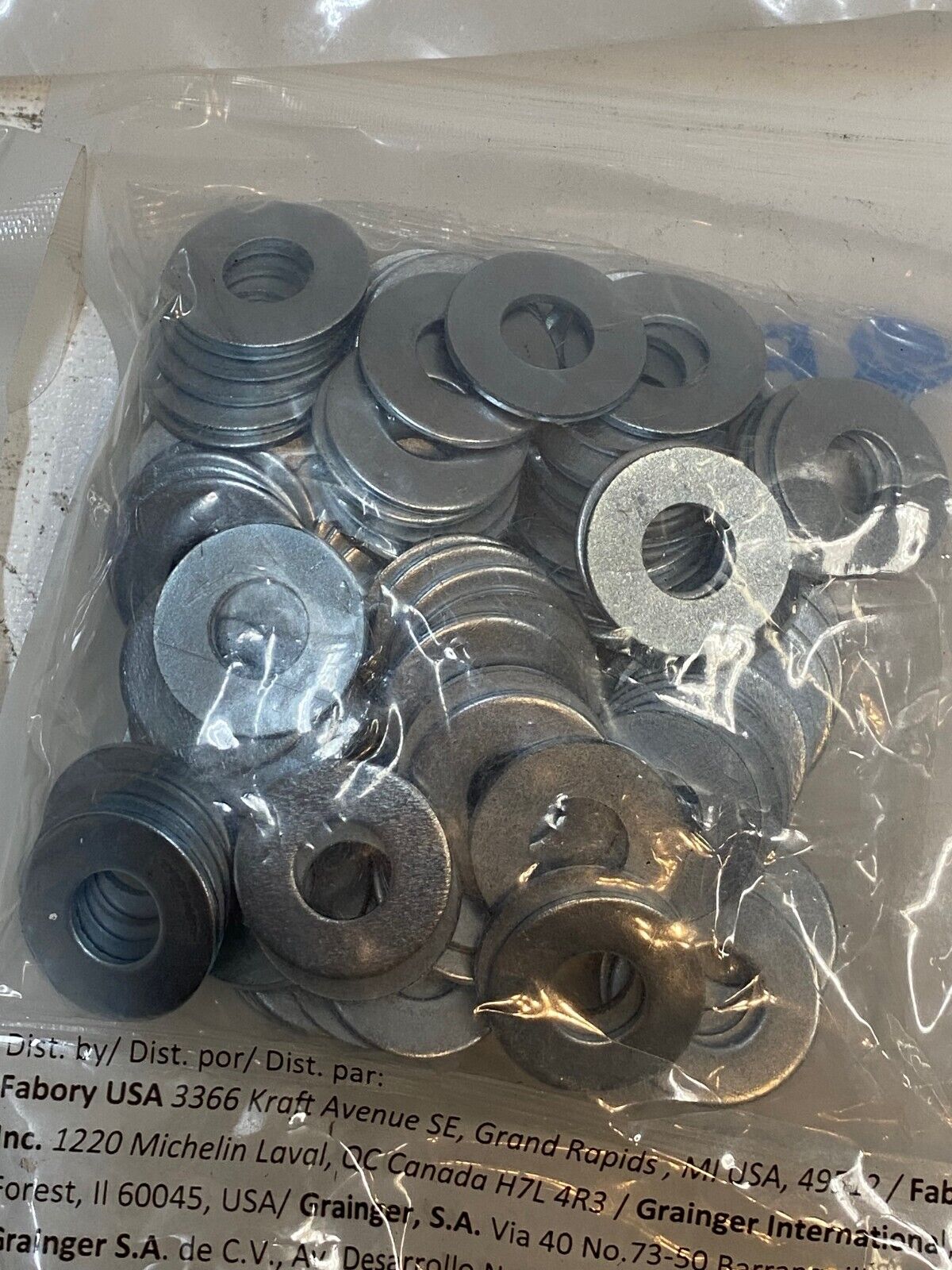 10 Bags of 100 Each Fabory IJY33 Flat Washer USS Steel Zinc 3/8 (1,000 Quantity)