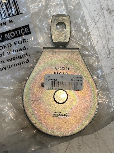 2 Quantity of National 3211BC 2-1/2" Single Pulley Swivel Eyes (2 Quantity)