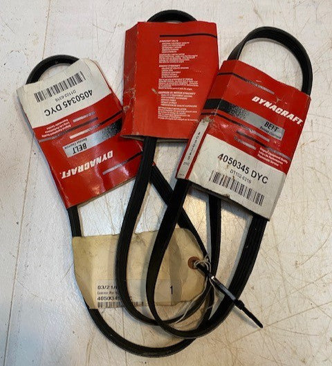 3 Quantity of Dynacraft Serpentine Multi-V Belt 4050345 DYC (3 Quantity)