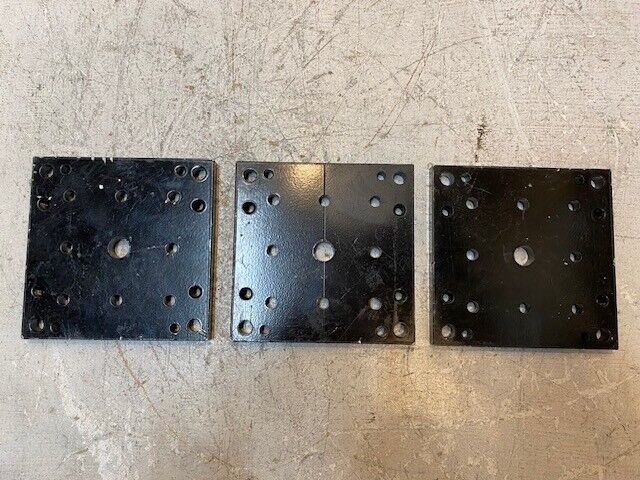 3 Qty of 5-1/2" x 5-1/2" x 1/2" Mounting Sandwich Optical Base Plates (3 Qty)