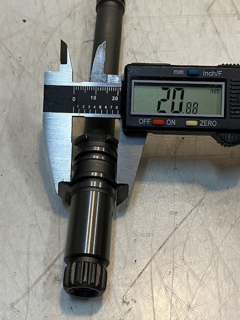 Billet Input Shaft TY1204307-TS 9-3/4" Long 14mm End 15mm Shaft 18mm End 21mm OD