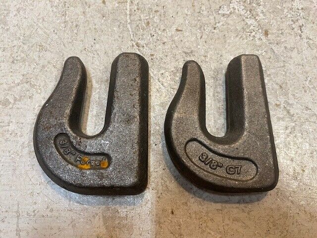 2 Quantity of BPC G7 B/A 3/8" Forged Weld On Grab Chain Hooks (2 Quantity)