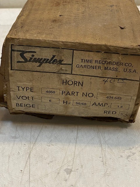 Simplex Fire Alarm 624-548 Type 4050 | 6 V | 50/60 Hz | 1.8 Amps