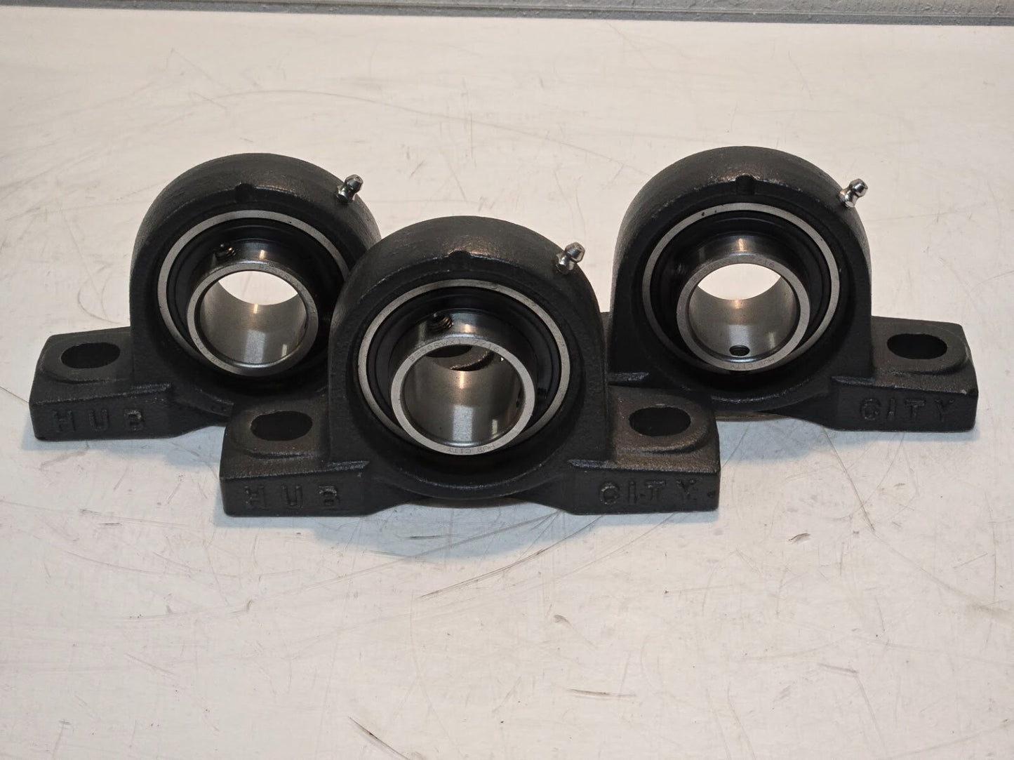 3 Quantity of Hub City Pillow Block Mounted Ball Bearings B250RWX1 7/16" (3 Qty)