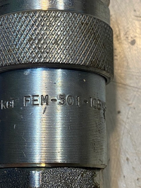 Parke Hydraulic Quick Coupler 24XP | FEM-501-10BMS-NL | 4" Long 25mm Thread