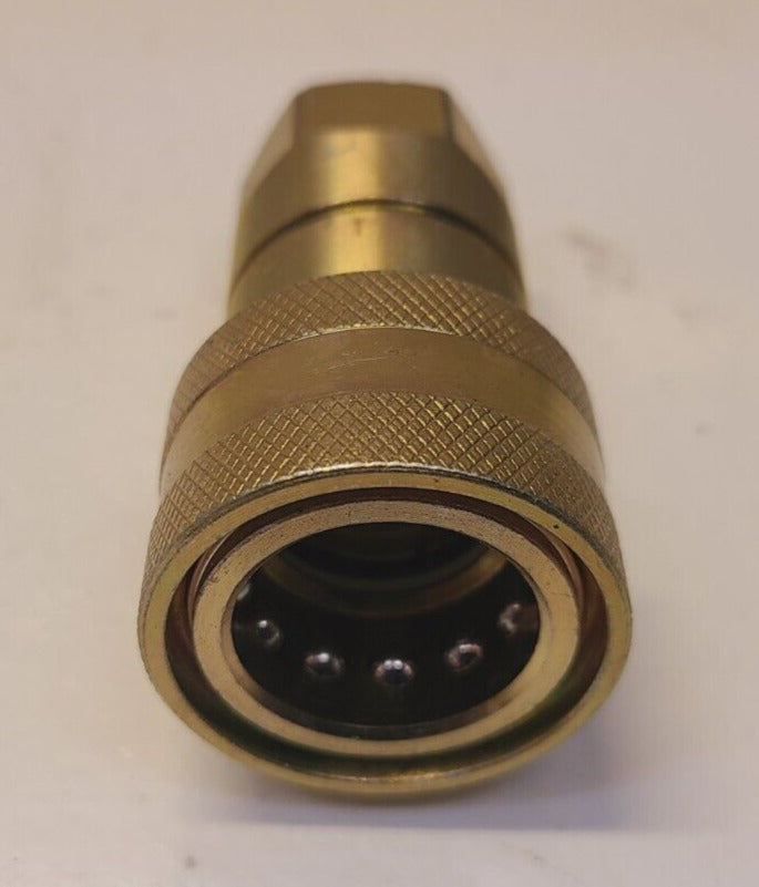 2 Quantity of Brass Hydraulic Quick Connect Hose Couplings 3/4" (2 Qty)