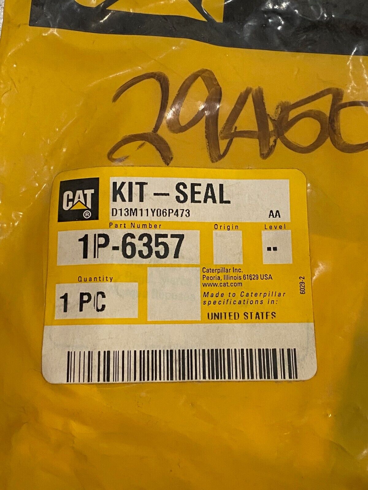 4 Qty of CAT Seal Kits 1P-6357 (4 Quantity)