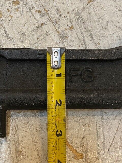 Vestal MFG 1" Cast Iron Water Meter Yoke Bar 15" Long w/ 1 Notch