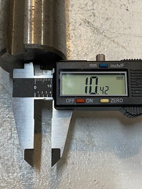 Shaft 11-3/4" Long 34-Spline End 37mm OD 19mm ID 44mm Big End 10mm ID