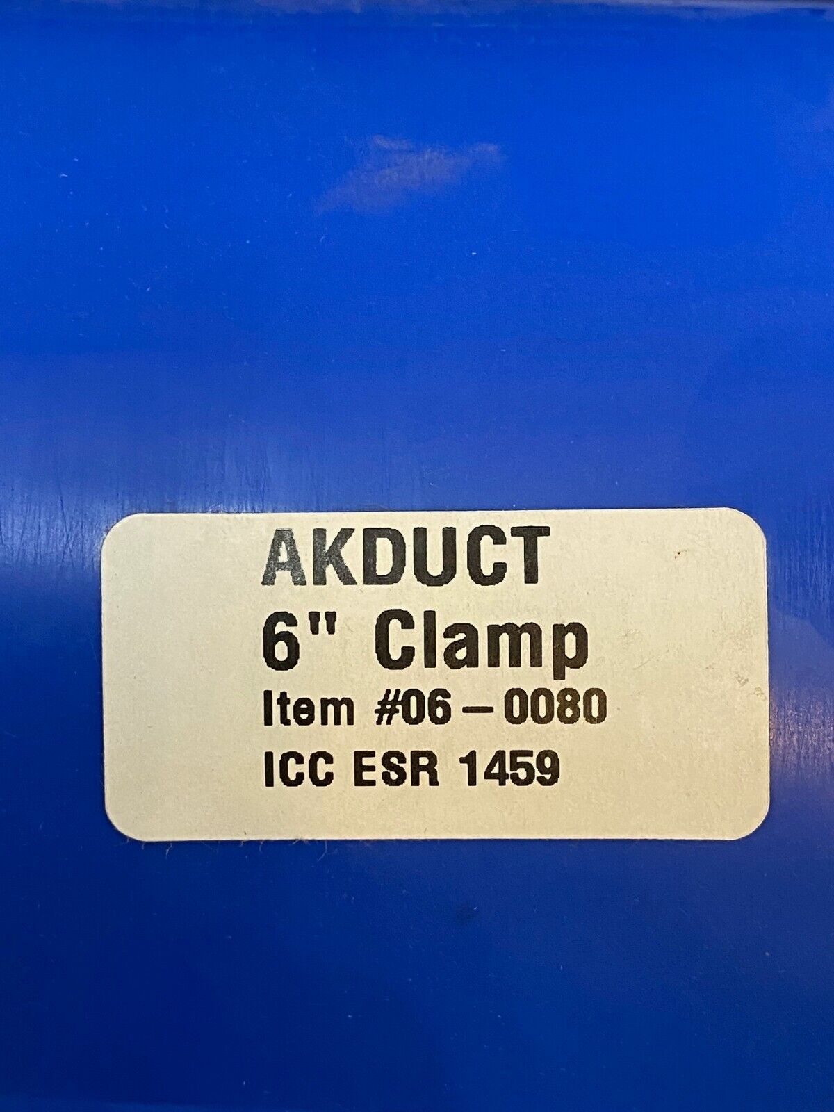 5 Quantity of AKDUCT 6" Clamps 06-0080 ICC ESR 1459 w/ Max Seal (5 Quantity)