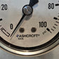 Ashcroft 1008 60mm Pressure Gauge 0-100 PSI | 2-11/16" OD | 1/4" NPT Back Mount