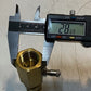 Propane Pressure Test Block Gauge Valve 3-1/2" L 9mm ID 29mm OD 20mm Thread
