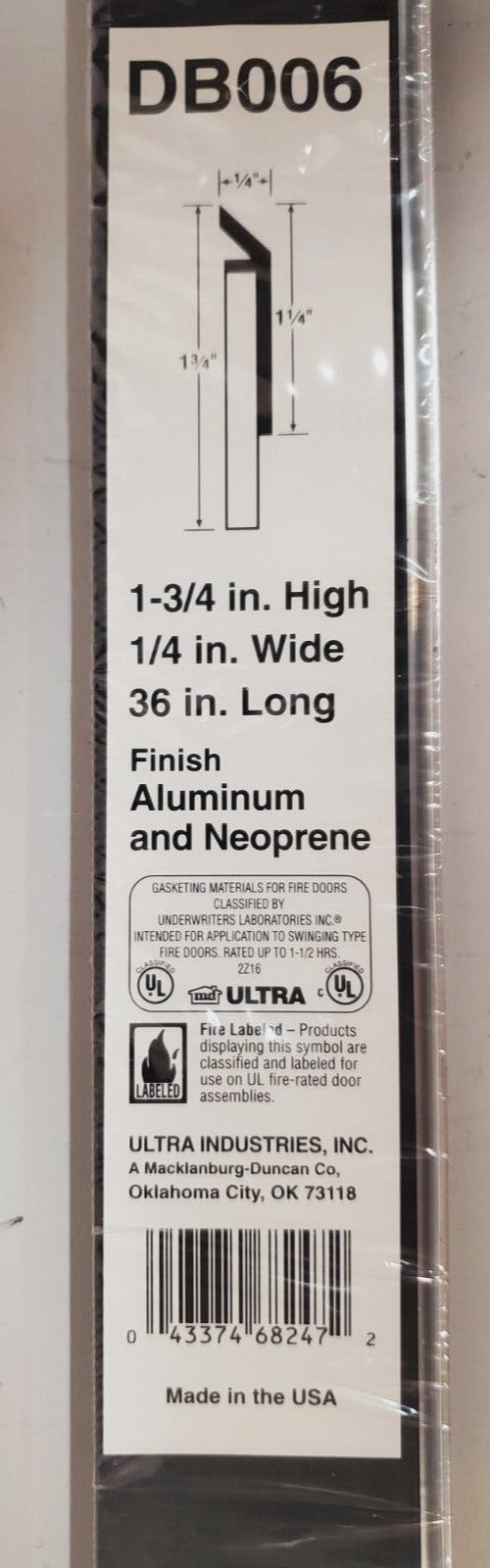 6 Qty. of M-D Building Products 36" Aluminum & Neoprene Door Sweep DB006 (6 Qty)