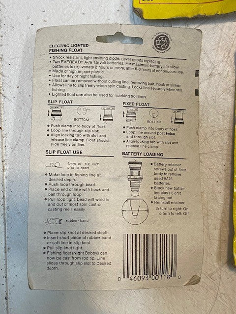 5 Quantity Variety of Rieadco Night Bobby Lighted Fishing Floats 4506071 (5 Qty)