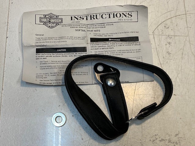 Harley Davidson Softail Seat Strap 51570-00 | J01468 | 6-12-00 | 51572-00