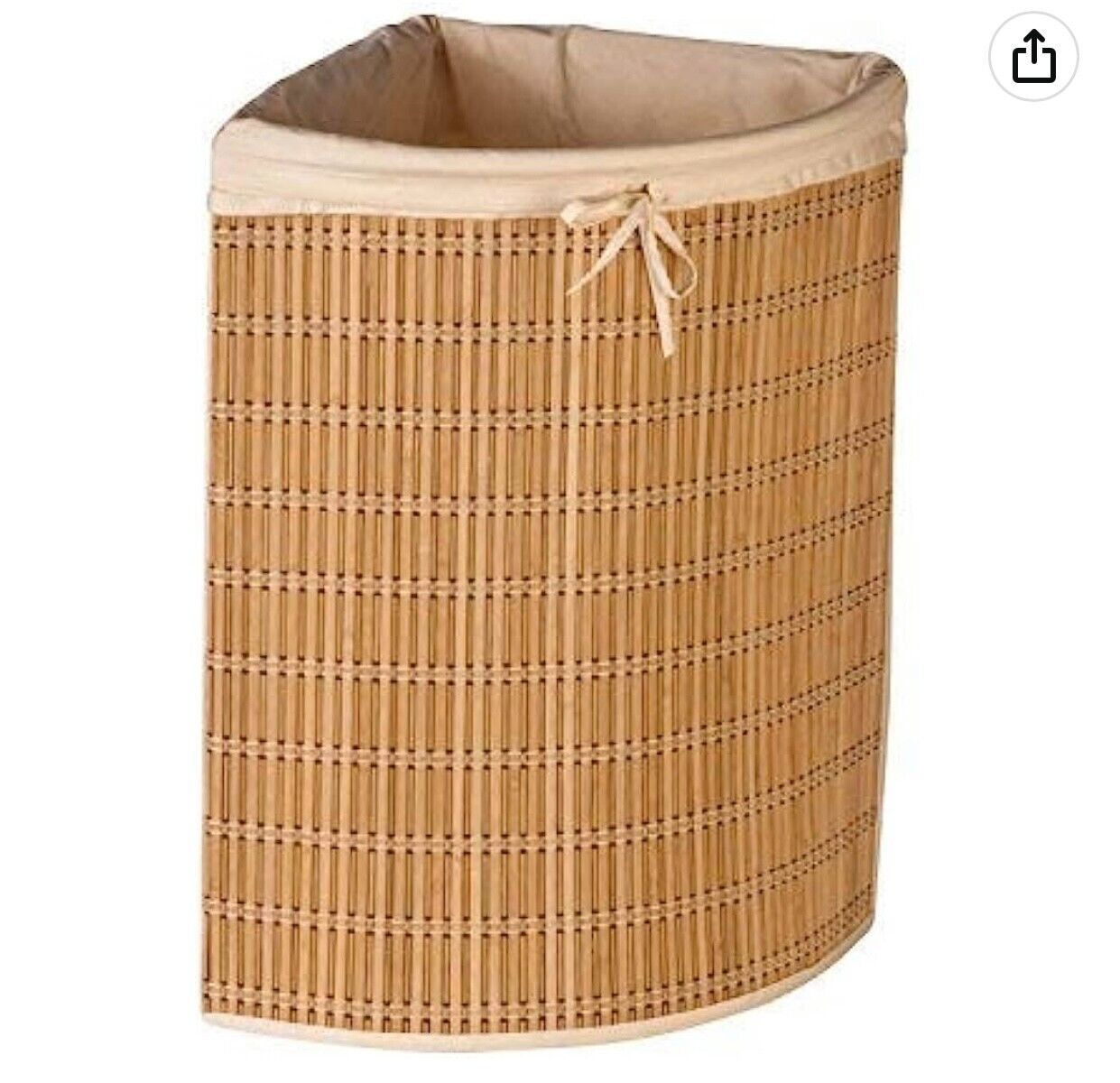 8 Quantity of Corner Bamboo Laundry Baskets 23.5" High LAU0868 (8 Quantity)