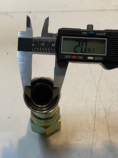 3 Quantity of A-16 Steel Hydraulic Hose Fittings 4-1/4" H 38mm Hex (3 Quantity)