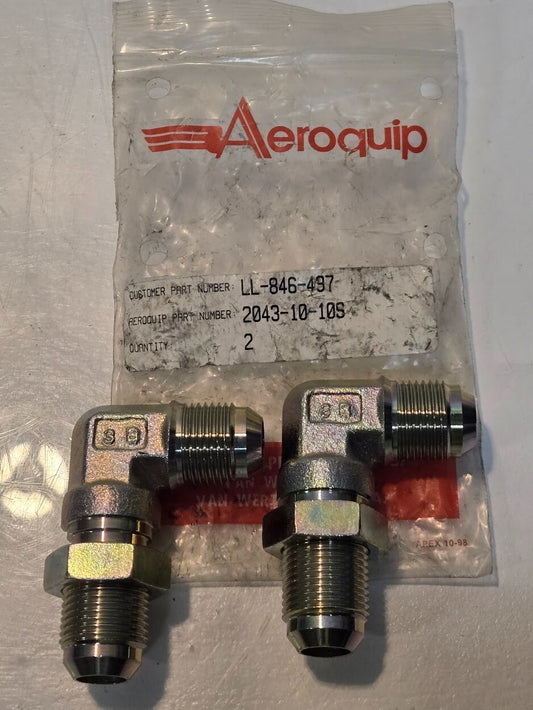 2 Quantity of Aeroquip Hose Adapters 2043-10-10S | LL-846-437 (2 Quantity)