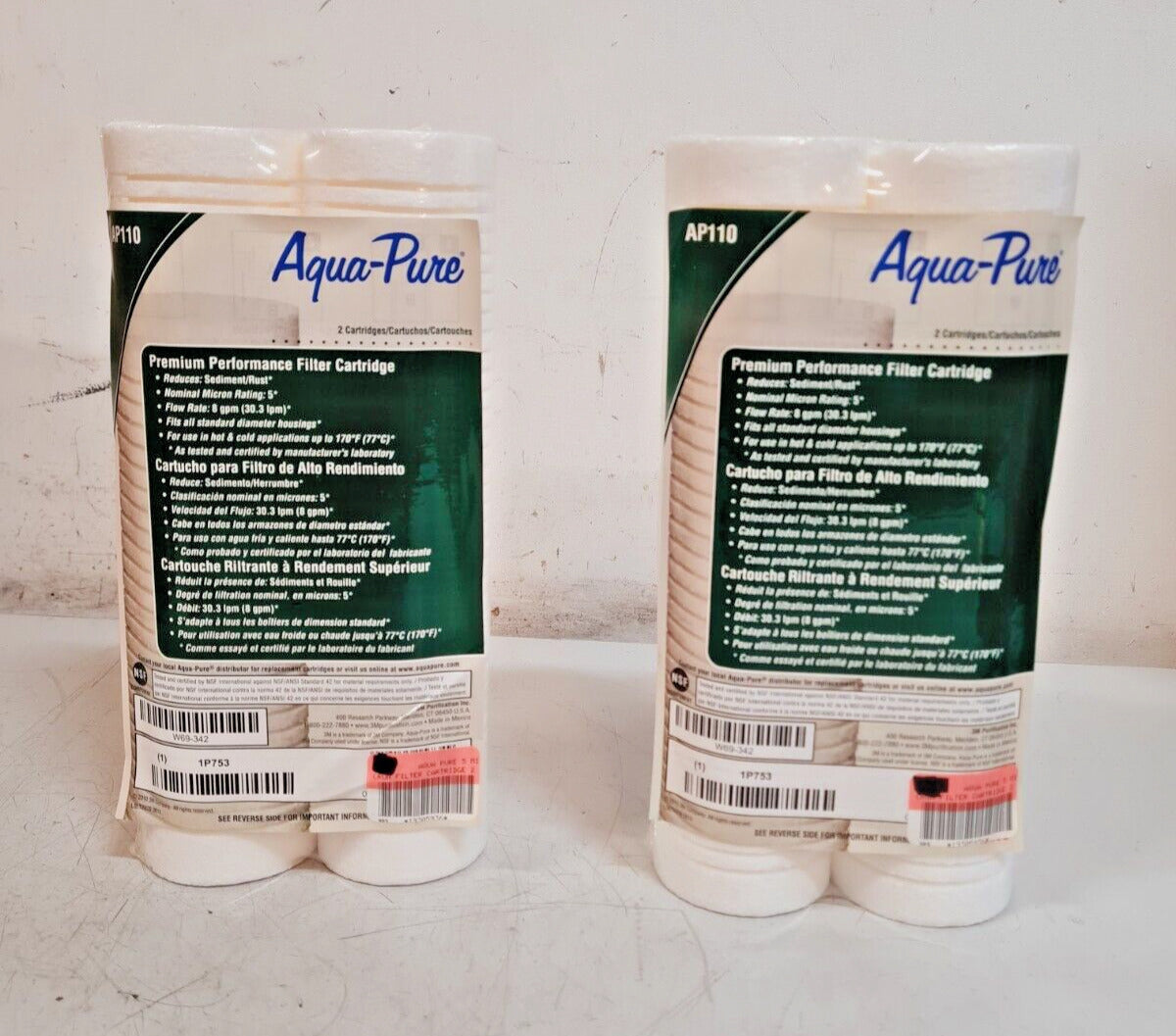 2 Qty. of 2 Aqua-Pure AP110 Whole House Filter Cartridges AP110 | 1P753 (4 Qty)