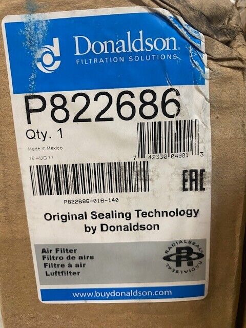 2 Quantity of Donaldson P822686 Air Filters (2 Quantity)