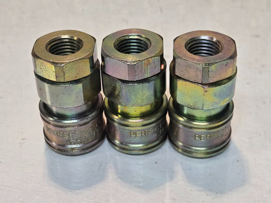3 Quantity of Perfecting Coupling Series V Quick Connect 1/4"-18 x 1/4" (3 Qty)