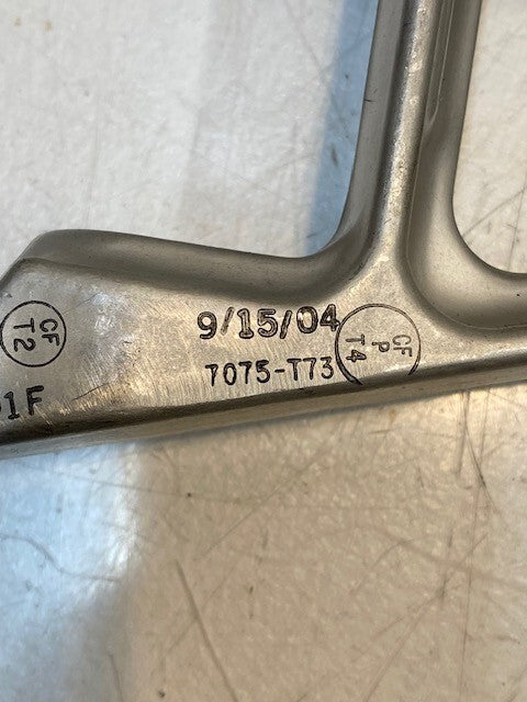 Piece of WestCan Aircraft 412-010-435-101F, HT385748, MFR56333, 7075-T73