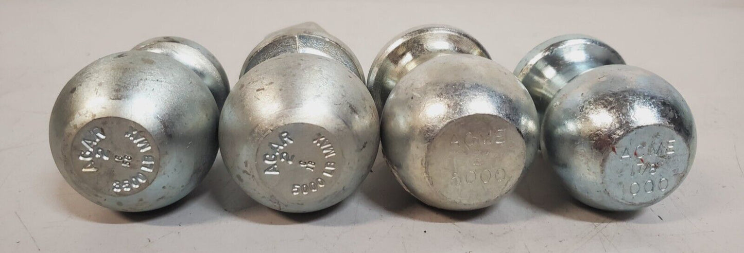 4 Qty. of Acar & Acme Trailer Hitch Balls 1-7/8" & 2" | 1000 3500 5000Lb (4 Qty)