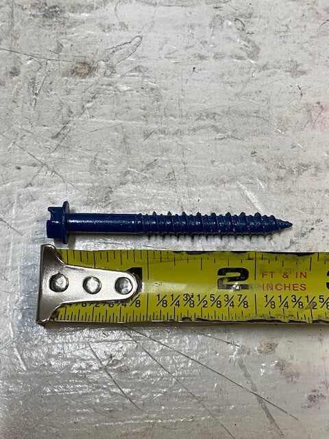 100pcs of Dottie 1/4x2-1/4 Concrete Screw Anchors Blue Hex Head 14H214 (100 Qty)