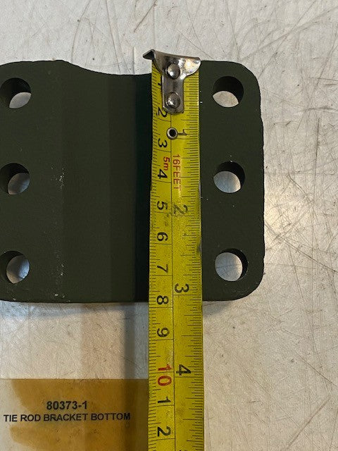 6-Bolt Tie Rod Bracket Bottom 81373 | 80373-1 | 3-1/2" Long 3" Wide 10mm Holes
