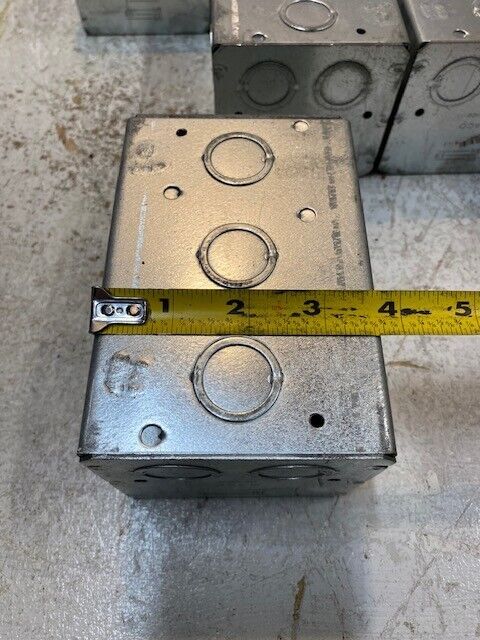 8 Quantity of Raco 697 3-Gang Masonry Boxes 67.3 cu in 3-1/2" Deep 5-1/2" Long