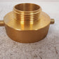 6 Qty. of Fire Hydrant Adapters w/Pin Lug 2.94"Female x 1.98" Male Brass (6 Qty)