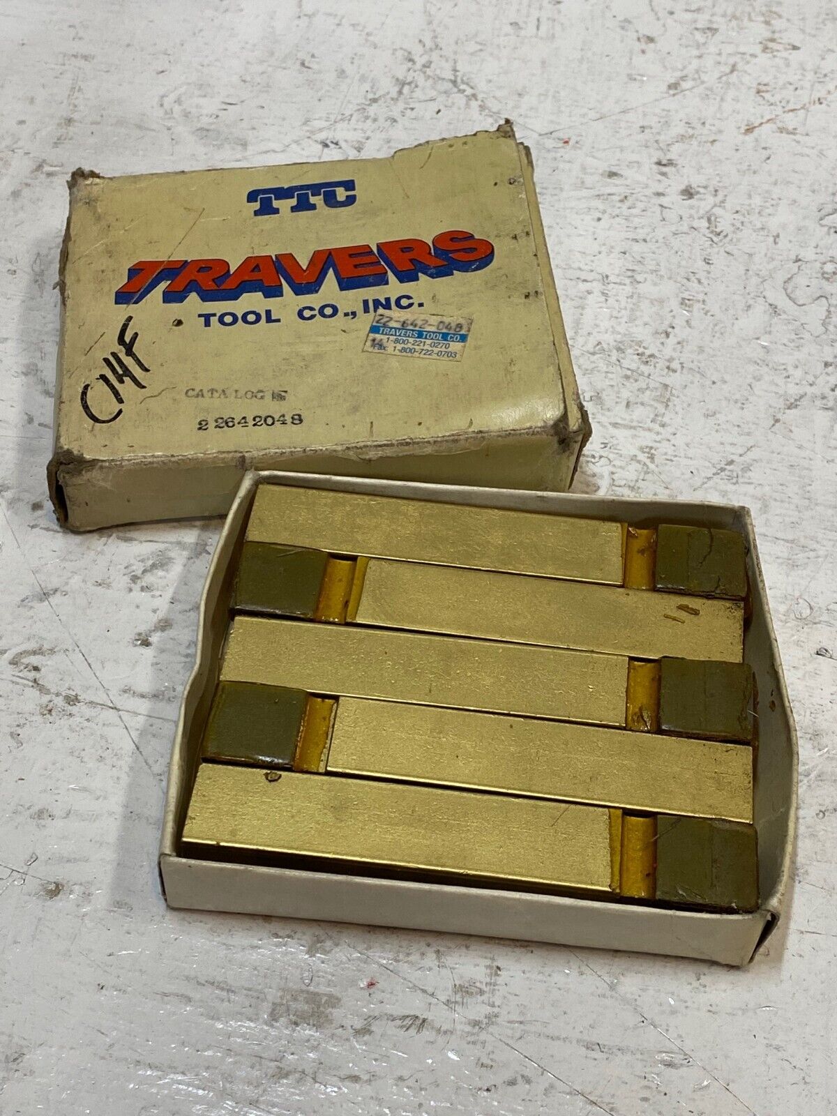 5 Pcs of TTC Travers Tool Co 22642048 Carbide Brand Style C12 Grade C6