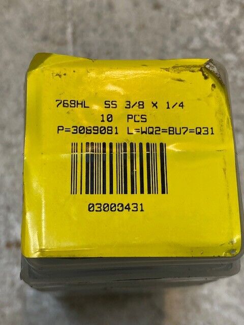 HAM-LET Valves & Fittings 768HL SS 3/8 x 1/4 | 10 Pieces