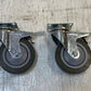 2 Pack of Equiptment Plate Casters with 4in Polyurethane Wheels (2 Quantity)