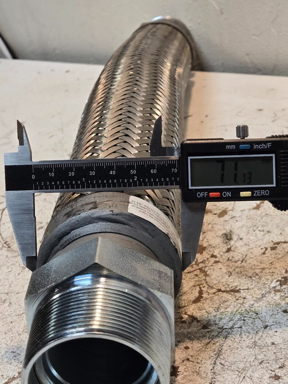 Hose Master FSMS2.0 Braided Steel Tubing 2"x23.5" | 16" Braided Steel Section