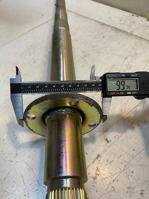 Rear Axle 179-4-04-08-C | 41-1/2" Long 16mm End 25mm Thread 24-Spline 100mm OD