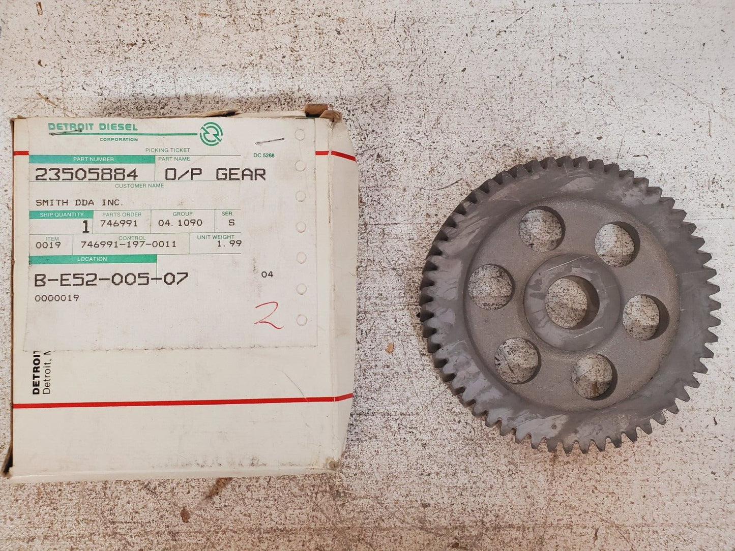 Detroit Diesel Oil Pump Gear 23505884 | B-E52-005-07