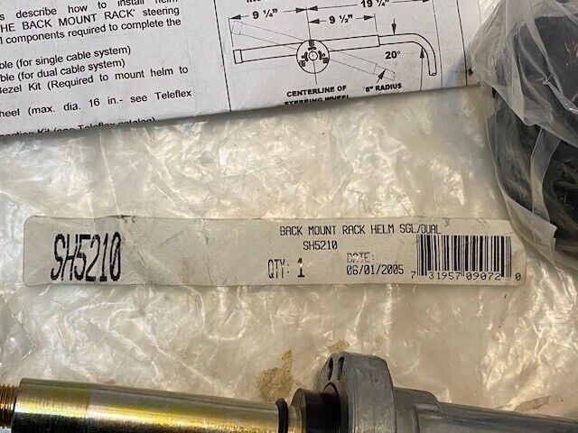 Teleflex Marine SH5210 Back Mount Rack Helm Single/Dual Cable 3950210
