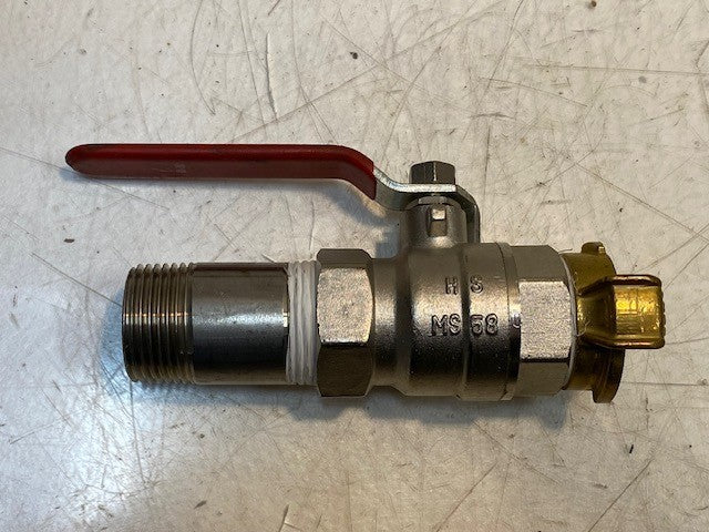 HS Univers DN25 PN30 Ball Valve w/ Brass Inlet/Outlet HS MS58