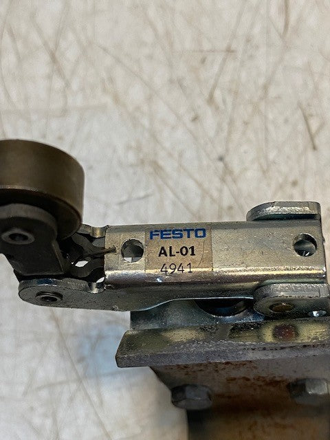 2 Qty of Festo V/O-3-1/8-ASY Stem Valve Assys w/ AL-01 Roller Levers (2 Qty)